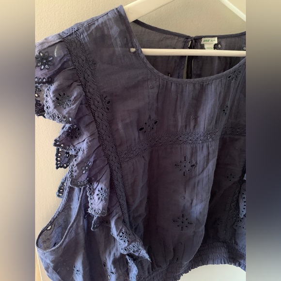 / Aerie Ruffle Eyelet Top | XXL - Picture 3 of 9